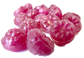 Now available: <br />Sugarfree Raspberry candies in a nostalgic look