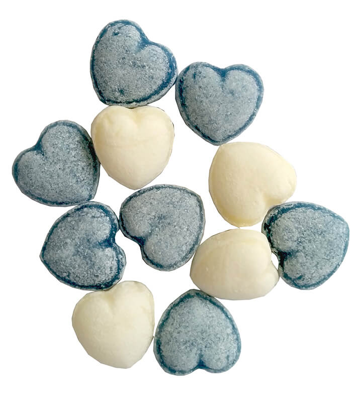 Bayrische Herzerl weiß-blau