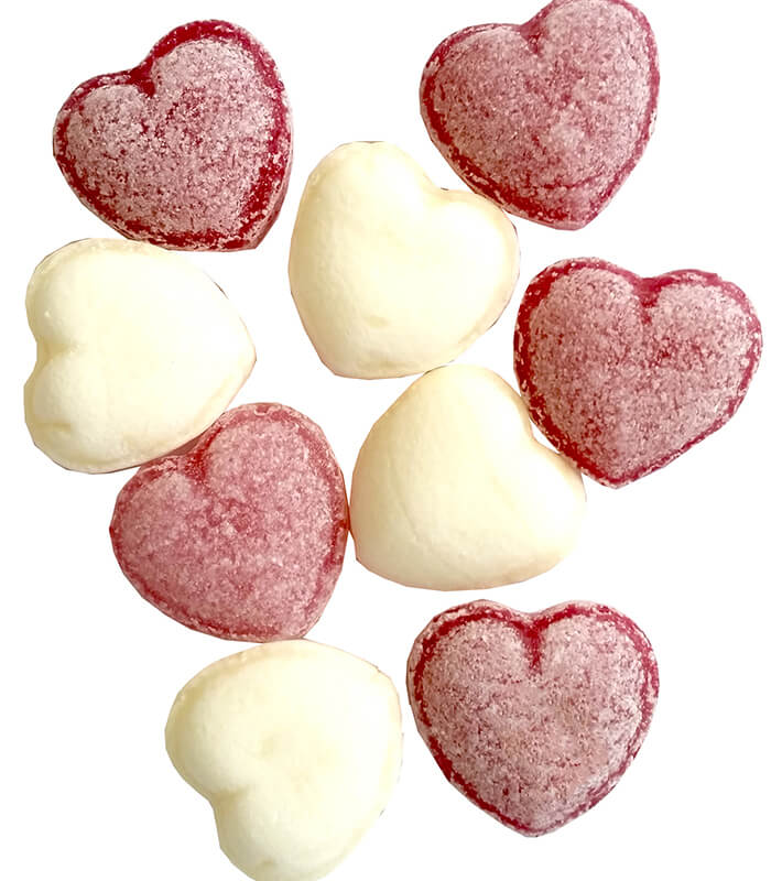 Bayrische Herzerl weiß-rot