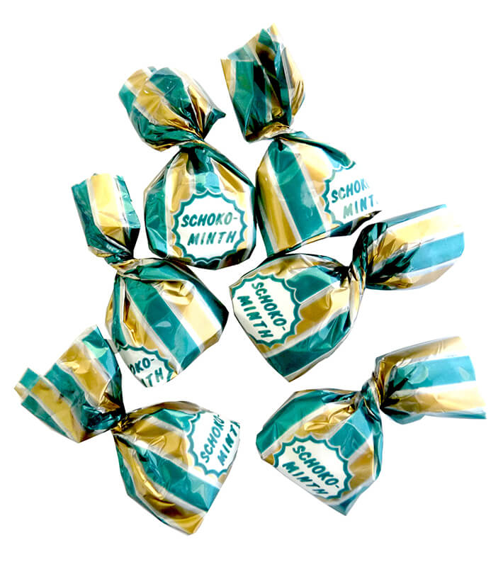 Schoko-Minth gefüllt
