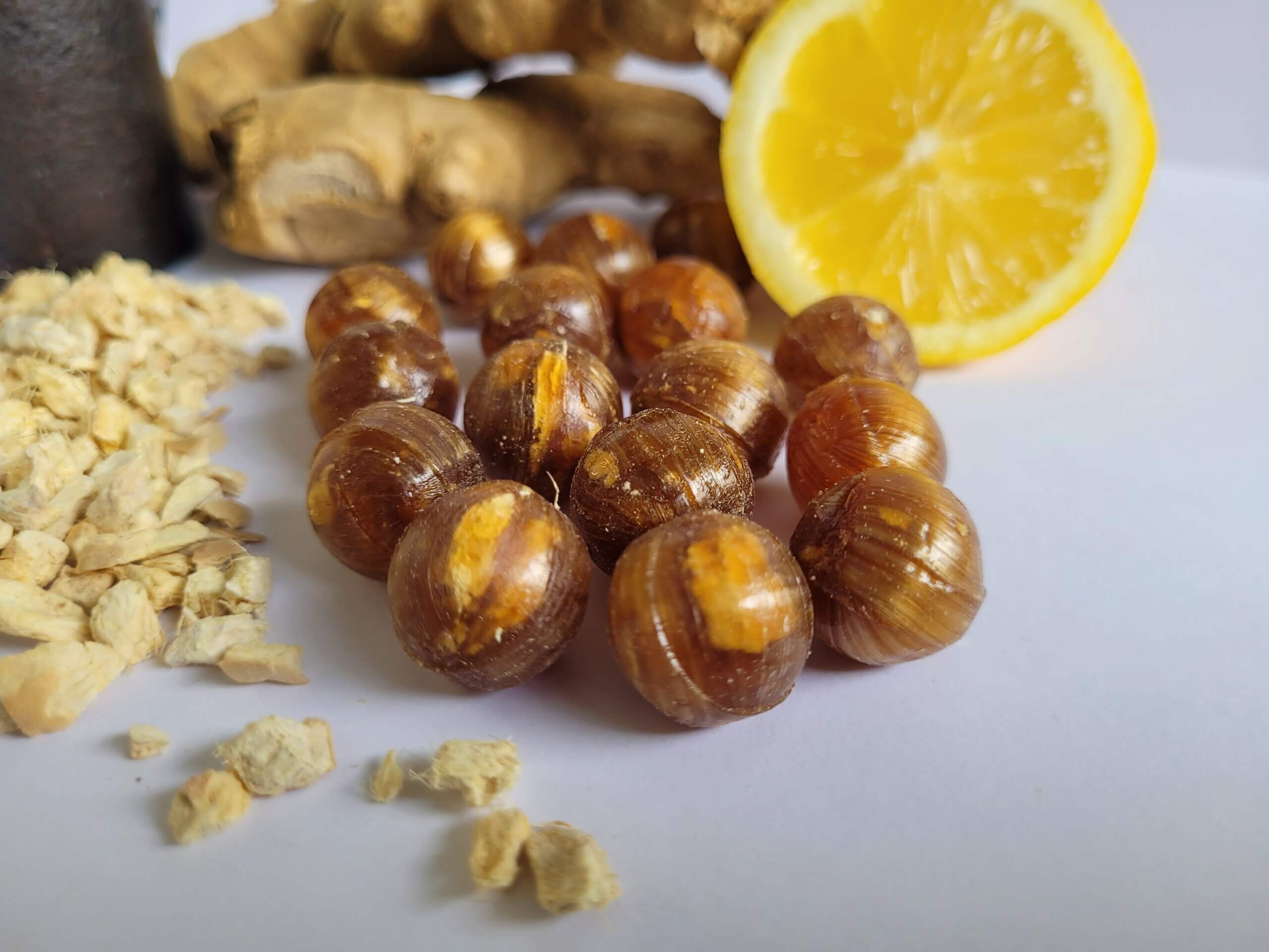 Inclusions Ingwer-Zitrone Detail