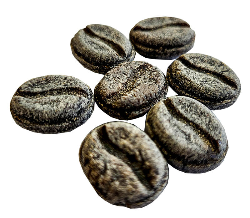 Kaffeebohnen Bonbonform