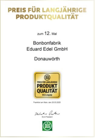 DLG verleiht Eduard Edel zum 12. Mal den Preis für langjährige Produktqualität